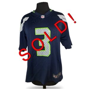 NFL football Seattle Seahawks Russell Wilson, Jersey Sz Large Youth True Fan #3